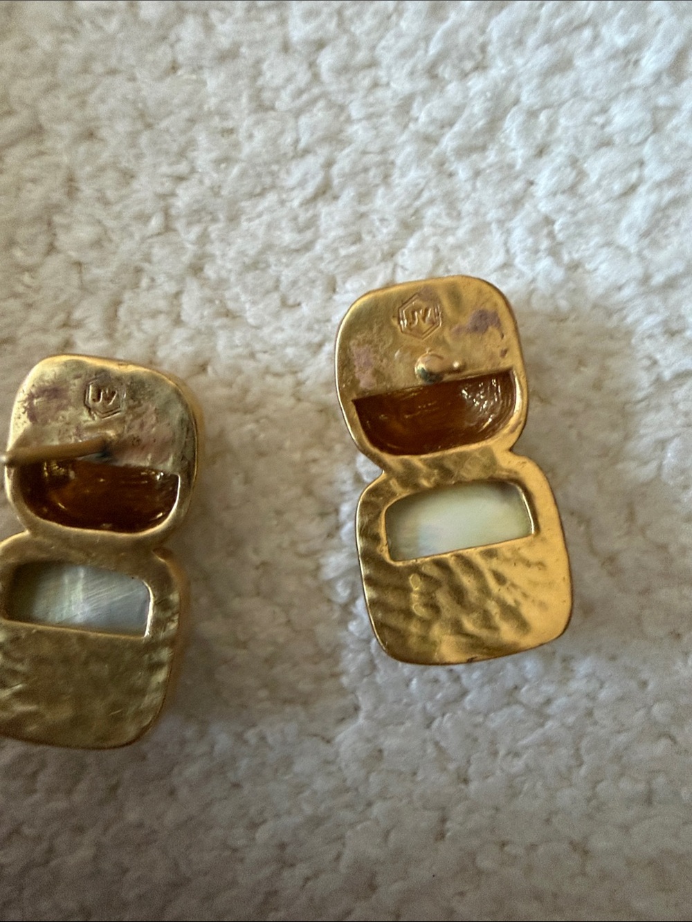 Julie Vos Gold-Tone Earrings with Pale Green Stones - Picture 4 of 4
